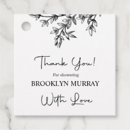 Bruiloft Feest, Moderne Bruiloft, Zwart en wit Bedankjes Labels