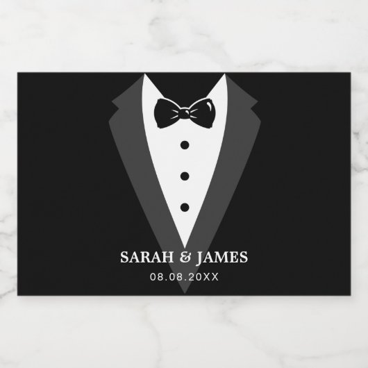 Bruiloft feest mousserende wijn fles sparkling wijnetiket (Enkel label)