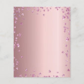 Bruiloft feest Parijs Eiffeltoren roze budget uitn Flyer (Achterkant)