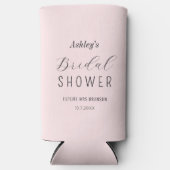 Bruiloft Feest Roze Chic Minimalistisch  Seltzer Blikjeskoeler (Voorkant)