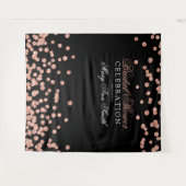 Bruiloft Feest Roze Gouden Confetti Achtergrond Wandkleed (Voorkant (horizontaal))