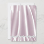 Bruiloft Feest Roze Zijde Diamant Kristal Kaart (Achterkant)