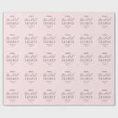 Bruiloft Feest Roze Zwart Script Chic Cadeaupapier (Vlak)
