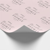 Bruiloft Feest Roze Zwart Script Chic Cadeaupapier (Hoek)