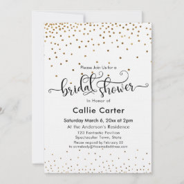Bruiloft Feest Scriptuur Gouden Confetti Kaart
