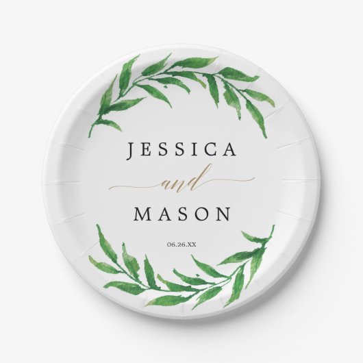 Bruiloft Feest - Trouwen - Papieren bord (Voorkant)