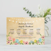 Bruiloft Feest Verlichting Bloemen Agenda Vintage (Staand voorkant)