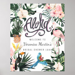 Bruiloft Feest Welkom Bord | Tropische Chic Poster