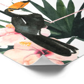 Bruiloft Feest Welkomstbord | Tropische Chic Poster (Hoek)