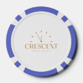 bruiloft feest wens blauw spel paar Assepoester Poker Chips (Achterkant)
