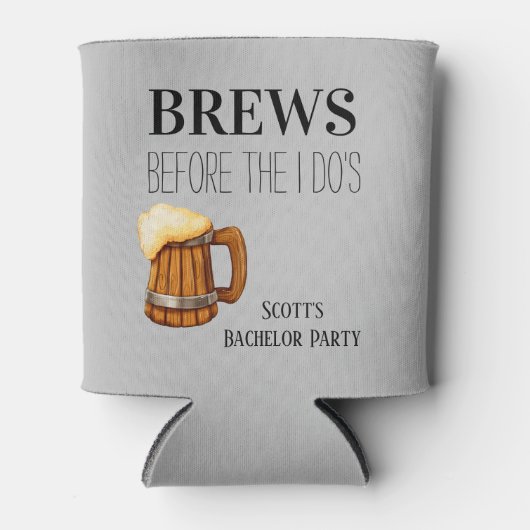 Bruiloft feestbier voor de grote dag blikjeskoeler (Voorkant)