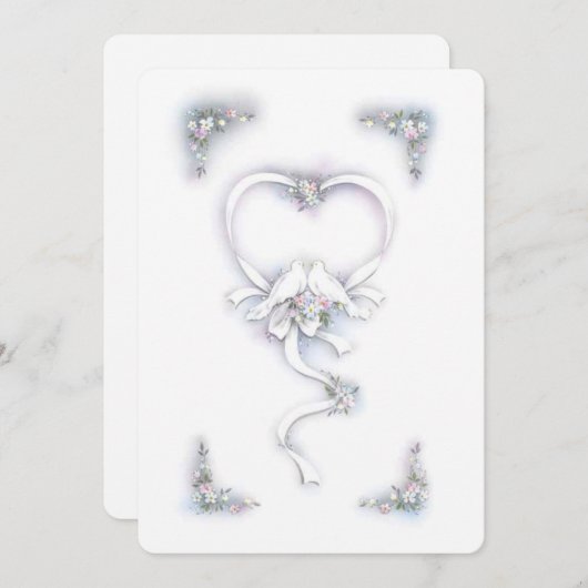 bruiloft feestdagenkaart (Voorkant / Achterkant)