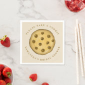 Bruiloft Feestelijke Cute Whimsical Chocolate Chip Servet (Insitu)