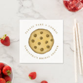 Bruiloft Feestelijke Cute Whimsical Chocolate Chip Servet (Insitu)