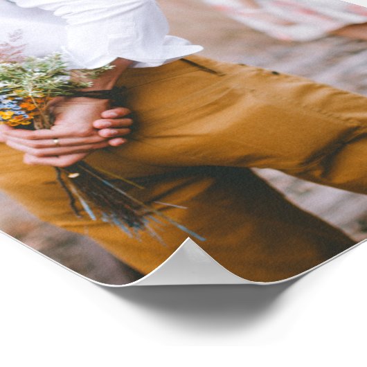 Bruiloft Feestelijke Ontvangst 4 Foto Collage Poster (Hoek)