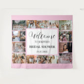 Bruiloft Feestelijke Ontvangst Script Roze 14 Foto Wandkleed (Voorkant (horizontaal))