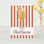 Bruiloft Feestje Bedankt Liefde Cocktail Chic Kaart (Gele Bloem)