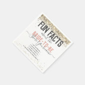 Bruiloft Feestje Fun Facts Gouden Glitter Meisjesa Servet (Hoek)