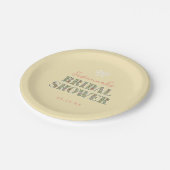 Bruiloft Feestje Gele Tuin Bloemen Papieren Bordje (Gekanteld)