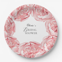 Bruiloft Feestservies Bloemen Papieren Bordje