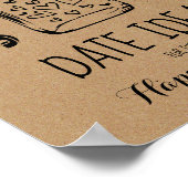 Bruiloft Feestspel Datum Idee Bord Poster (Hoek)