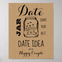 Bruiloft Feestspel Datum Idee Bord Poster