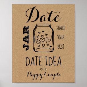 Bruiloft Feestspel Datum Idee Bord Poster