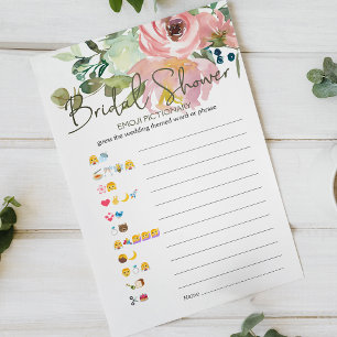 Bruiloft Feestspel Emoji Pictionary Eggshell Blush