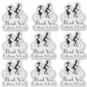 Bruiloft fiets dank u set sticker (Voorkant)