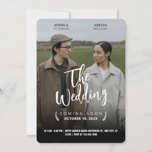 BRUILOFT FILM POSTER MINIMALE ROMANCE FOTO KAART (Voorkant)