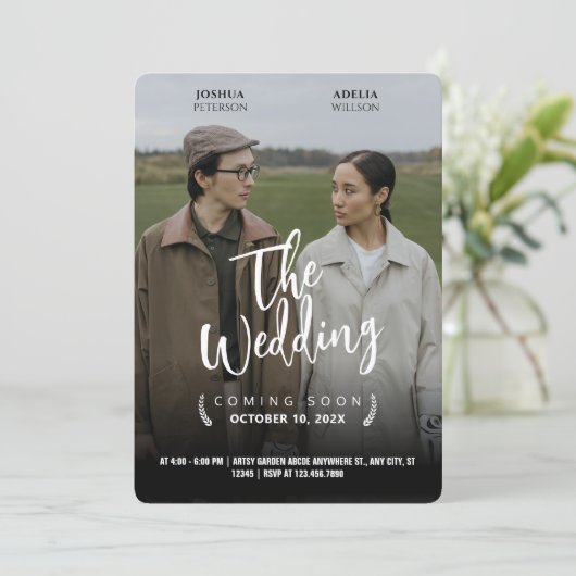 BRUILOFT FILM POSTER MINIMALE ROMANCE FOTO KAART (Staand voorkant)