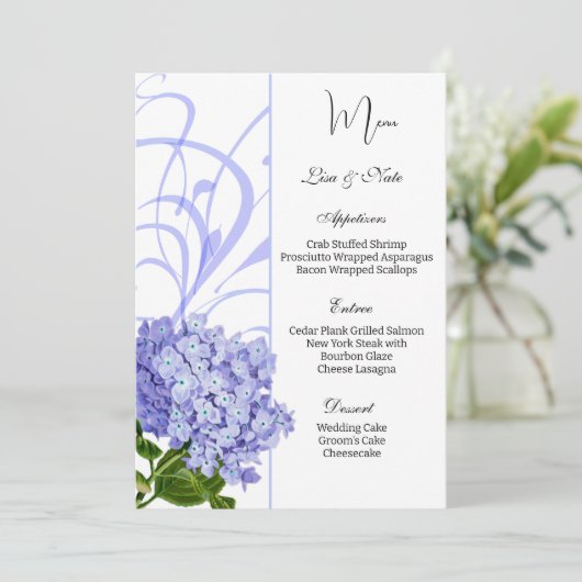 Bruiloft Flat Menu (Staand voorkant)