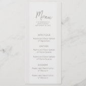 Bruiloft Flat Menu (Voorkant)