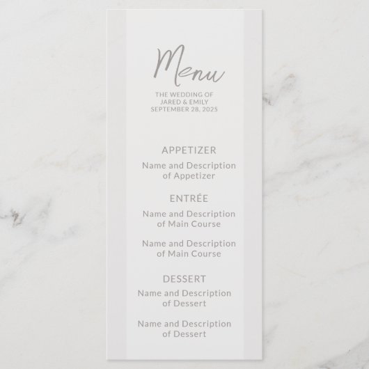 Bruiloft Flat Menu (Voorkant)