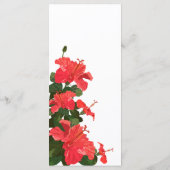 Bruiloft Flat Menu met Hibiscus Bloem (Achterkant)