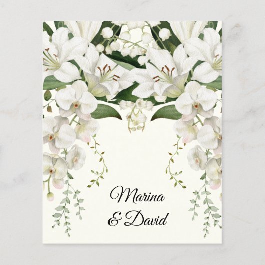 bruiloft floral Lily Invitation classics (Achterkant)