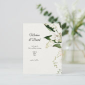 bruiloft florale Lily classics Briefkaart (Staand voorkant)