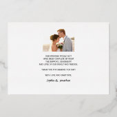 Bruiloft folie bedankkaart met de tekst 'Love & th Folie Feestdagenkaart (Achterkant)