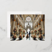 bruiloft folie uitnodiging briefkaart (Voorkant / Achterkant)