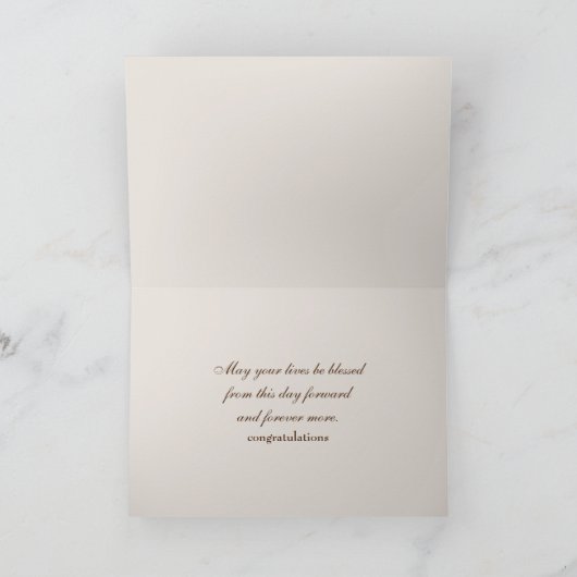 Bruiloft Forever Rope Tekst en Bloemen Kaart (Binnen)