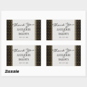 Bruiloft | Formele gouden gradiënt diamanten op zw Rechthoekige Sticker (Vel)