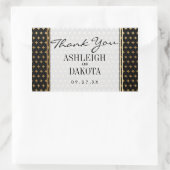 Bruiloft | Formele gouden gradiënt diamanten op zw Rechthoekige Sticker (Tas)