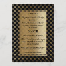 Bruiloft | Formele gouden patroon op zwart