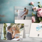 Bruiloft foto 2 Afbeelding strand thema Bedankkaart