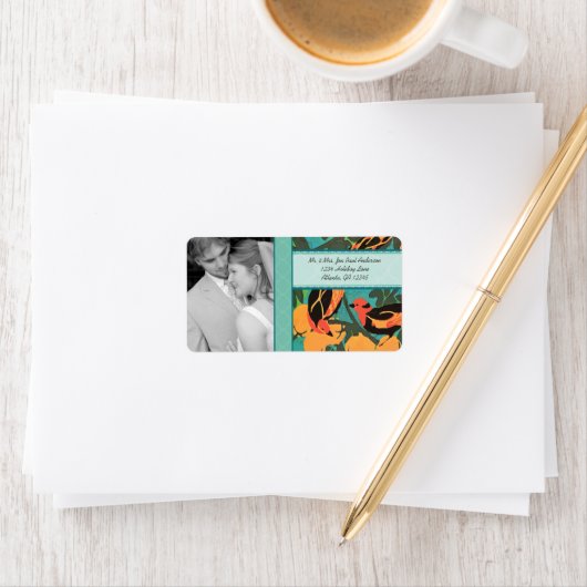 Bruiloft Foto Art Deco Vogels RSVP of Dank u Etiket (Insitu)