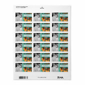 Bruiloft Foto Art Deco Vogels RSVP of Dank u Etiket (Full Sheet)