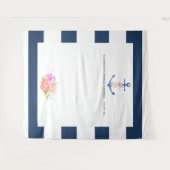 Bruiloft Foto Booth met Zeevaartthema Wandkleed (Voorkant (horizontaal))