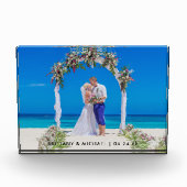 Bruiloft Foto Bruid en bruidegom Fotoblok (Voorkant)