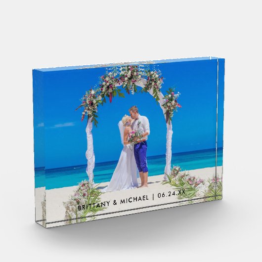 Bruiloft Foto Bruid en bruidegom Fotoblok (Links)