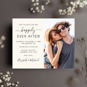 Bruiloft Foto Cream Save the Date